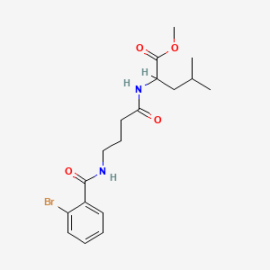molecular formula C18H25BrN2O4 B13824481 methyl N-(4-{[(2-bromophenyl)carbonyl]amino}butanoyl)leucinate 