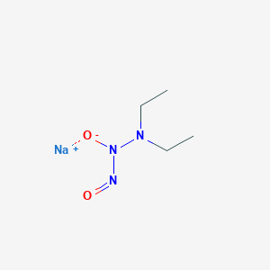 molecular formula C4H10N3NaO2 B138246 1,1-Diethyl-2-hydroxy-2-nitrosohydrazine, sodium salt CAS No. 138475-09-9