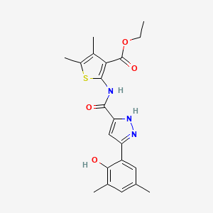 molecular formula C21H23N3O4S B13824616 ethyl 2-({[3-(2-hydroxy-3,5-dimethylphenyl)-1H-pyrazol-5-yl]carbonyl}amino)-4,5-dimethylthiophene-3-carboxylate 
