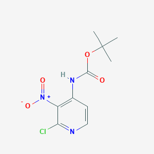 molecular formula C10H12ClN3O4 B1382464 tert-butyl N-(2-chloro-3-nitropyridin-4-yl)carbamate CAS No. 1803598-41-5