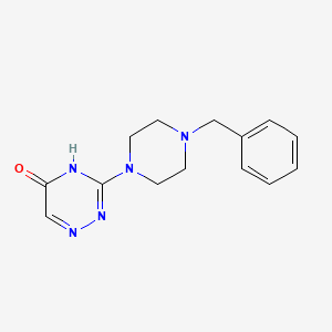 molecular formula C14H17N5O B13824676 3-(4-benzylpiperazin-1-yl)-2H-1,2,4-triazin-5-one 