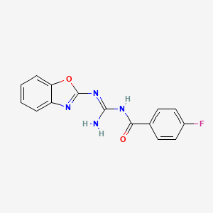 molecular formula C15H11FN4O2 B13824680 N-Benzooxazol-2-yl-N'-(4-fluoro-benzoyl)-guanidine 