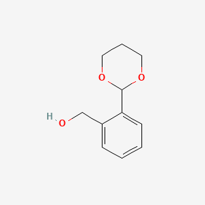 molecular formula C11H14O3 B13824693 [2-(1,3-Dioxan-2-yl)phenyl]methanol CAS No. 398475-42-8