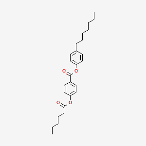 molecular formula C26H34O4 B13824713 Benzoic acid, 4-[(1-oxohexyl)oxy]-, 4-heptylphenyl ester CAS No. 38444-29-0