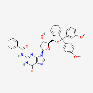 molecular formula C38H35N5O7 B13824736 N-[9-[(2R,4S,5R)-4-hydroxy-5-[[(3-methoxyphenyl)-(4-methoxyphenyl)-phenylmethoxy]methyl]oxolan-2-yl]-6-oxo-1H-purin-2-yl]benzamide 