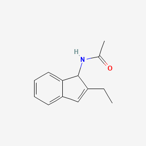 molecular formula C13H15NO B13824742 N-(2-ethyl-1H-inden-1-yl)acetamide 
