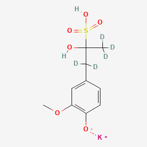 molecular formula C10H13KO6S B13824803 Alpha,4-Dihydroxy-3-methoxy-Alpha-methyl-benzeneethanesulfonic Acid Potassium Salt-d5 