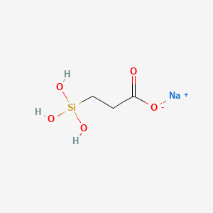 molecular formula C3H7NaO5Si B13824842 Sodium 3-(trihydroxysilyl)propanoate 