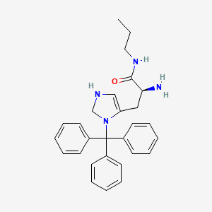 molecular formula C28H32N4O B13824893 N-Trityl-L-histidine-propylamide 