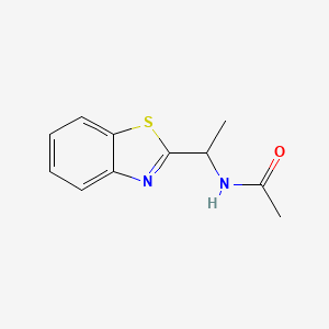 molecular formula C11H12N2OS B13824909 N-[1-(1,3-benzothiazol-2-yl)ethyl]acetamide 
