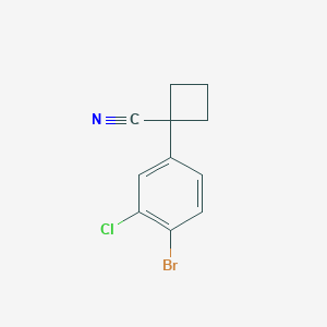 1-(4-Bromo-3-chlorophenyl)cyclobutane-1-carbonitrile