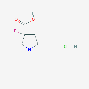 1-Tert-butyl-3-fluoropyrrolidine-3-carboxylic acid hydrochloride