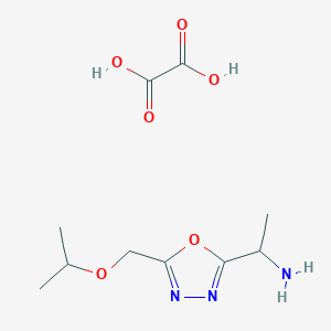 1-{5-[(Propan-2-yloxy)methyl]-1,3,4-oxadiazol-2-yl}ethan-1-amine, oxalic acid