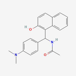 molecular formula C21H22N2O2 B13824987 N-[(4-Dimethylaminophenyl)-(2-hydroxynaphthalen-1-YL)-methyl]-acetamide CAS No. 332174-60-4