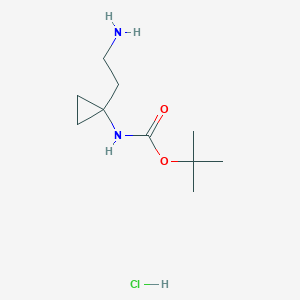 tert-butyl N-[1-(2-aminoethyl)cyclopropyl]carbamate hydrochloride