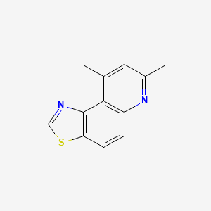 molecular formula C12H10N2S B13825064 Thiazolo[4,5-f]quinoline, 7,9-dimethyl- 
