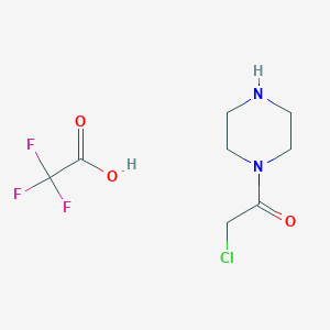 2-Chloro-1-(piperazin-1-yl)ethan-1-one; trifluoroacetic acid
