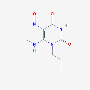 molecular formula C8H12N4O3 B13825098 6-(Methylamino)-5-nitroso-1-propylpyrimidine-2,4-dione 