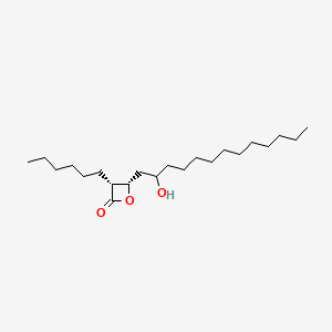 molecular formula C22H42O3 B13825112 rel-(3R,4S)-3-Hexyl-4-[2-hydroxytridecyl]-2-oxetanone 