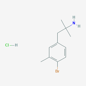 molecular formula C11H17BrClN B1382513 1-(4-Bromo-3-methylphenyl)-2-methylpropan-2-amine hydrochloride CAS No. 1803609-44-0