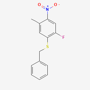 1-(Benzylsulfanyl)-2-fluoro-5-methyl-4-nitrobenzene