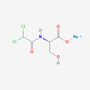molecular formula C5H6Cl2NNaO4 B13825161 Dichloracetylserine sodium CAS No. 22205-01-2