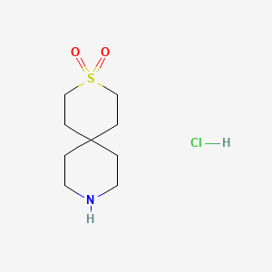 molecular formula C9H18ClNO2S B1382519 3-Thia-9-azaspiro[5.5]undecane 3,3-dioxide hydrochloride CAS No. 1803582-31-1