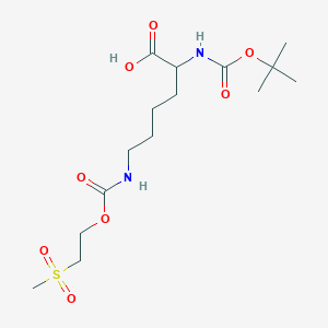 molecular formula C15H28N2O8S B13825216 N2-[(1,1-Dimethylethoxy)carbonyl]-N6-[[2-(methylsulphonyl)ethoxy]carbonyl]-L-lysine CAS No. 57849-64-6
