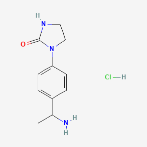 1-[4-(1-Aminoethyl)phenyl]imidazolidin-2-one hydrochloride