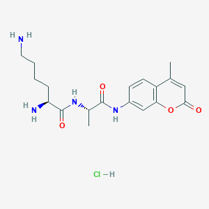 molecular formula C19H27ClN4O4 B13825284 L-Lysyl-L-alanine 7-amino-4-methylcoumarin hydrochloride CAS No. 201853-24-9