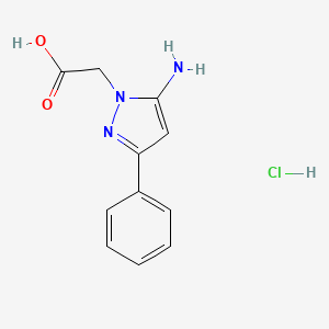 2-(5-amino-3-phenyl-1H-pyrazol-1-yl)acetic acid hydrochloride
