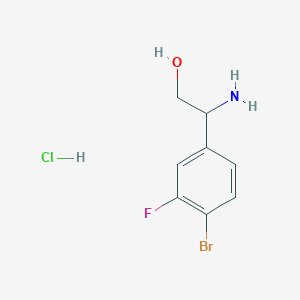 2-Amino-2-(4-bromo-3-fluorophenyl)ethan-1-ol hydrochloride
