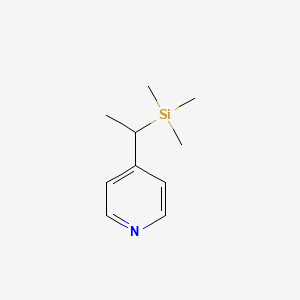 molecular formula C10H17NSi B13825466 Trimethyl(1-pyridin-4-ylethyl)silane 