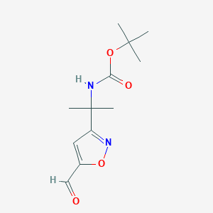 tert-butyl N-[2-(5-formyl-1,2-oxazol-3-yl)propan-2-yl]carbamate