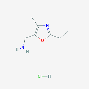 (2-Ethyl-4-methyl-1,3-oxazol-5-yl)methanamine hydrochloride
