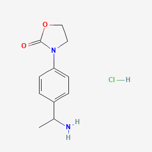 3-[4-(1-Aminoethyl)phenyl]-1,3-oxazolidin-2-one hydrochloride