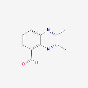 molecular formula C11H10N2O B13825580 2,3-Dimethylquinoxaline-5-carbaldehyde 