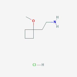 molecular formula C7H16ClNO B1382571 2-(1-Methoxycyclobutyl)ethan-1-amine hydrochloride CAS No. 1803584-89-5