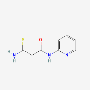 molecular formula C8H9N3OS B13825724 Propanamide, 3-amino-n-2-pyridinyl-3-thioxo- 