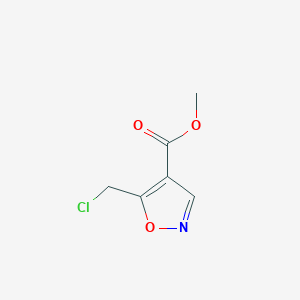molecular formula C6H6ClNO3 B1382573 Methyl 5-(chloromethyl)-1,2-oxazole-4-carboxylate CAS No. 1027781-88-9