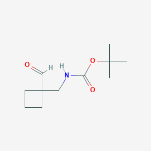 molecular formula C11H19NO3 B1382579 tert-butyl N-[(1-formylcyclobutyl)methyl]carbamate CAS No. 1803596-57-7