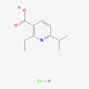 2-Ethyl-6-(propan-2-yl)pyridine-3-carboxylic acid hydrochloride