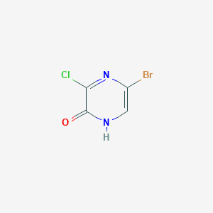 molecular formula C4H2BrClN2O B1382593 5-Bromo-3-chloropyrazin-2(1H)-one CAS No. 21943-17-9