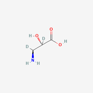 molecular formula C3H7NO3 B13826033 (2S,3S)-3-amino-2,3-dideuterio-2-hydroxypropanoic acid 