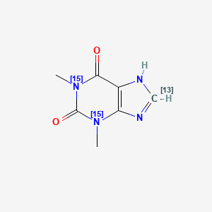 molecular formula C7H8N4O2 B13826043 Theophylline-1,3-15N2,13C 