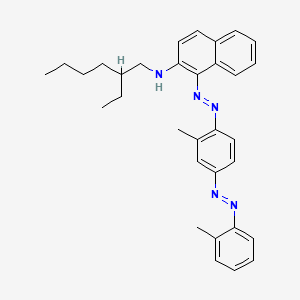 molecular formula C32H39N5 B13826047 2-Naphthalenamine, N-(2-ethylhexyl)-1-((2-methyl-4-((2-methylphenyl)azo)phenyl)azo)- CAS No. 56358-09-9
