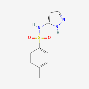 molecular formula C10H11N3O2S B13826050 Benzenesulfonamide, 4-methyl-N-1H-pyrazol-3-YL-(9CI) CAS No. 3161-65-7