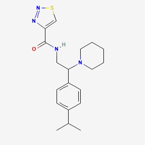 molecular formula C19H26N4OS B13826077 N-{2-(piperidin-1-yl)-2-[4-(propan-2-yl)phenyl]ethyl}-1,2,3-thiadiazole-4-carboxamide 