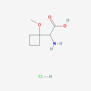 molecular formula C7H14ClNO3 B1382608 2-Amino-2-(1-methoxycyclobutyl)acetic acid hydrochloride CAS No. 1803571-98-3