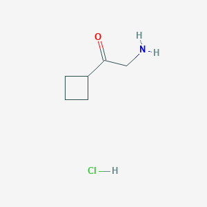 molecular formula C6H12ClNO B1382611 2-Amino-1-cyclobutylethan-1-one hydrochloride CAS No. 1881328-04-6